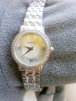 Womens GENEVA Watch Saworski Crystal