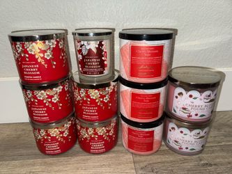 Bath and body works cherry blossom candles