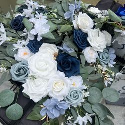 Royal Blue /Dusty Blue Artificial Flowers 