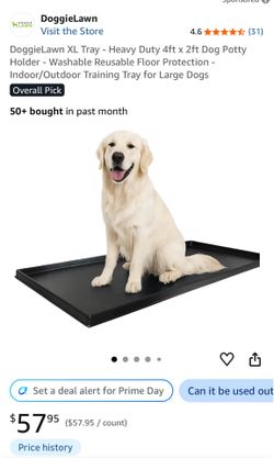 XL Doggie Lawn Tray (Black)