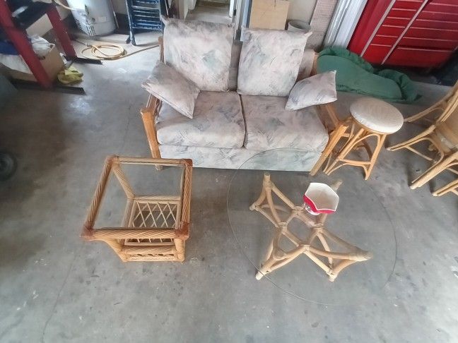 Cane 4pc Coffee Table Set