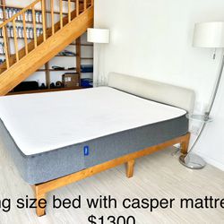 king size bed frame with casper mattress