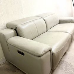 Light gray leather couch