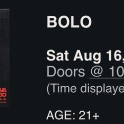 Bolo Tickets