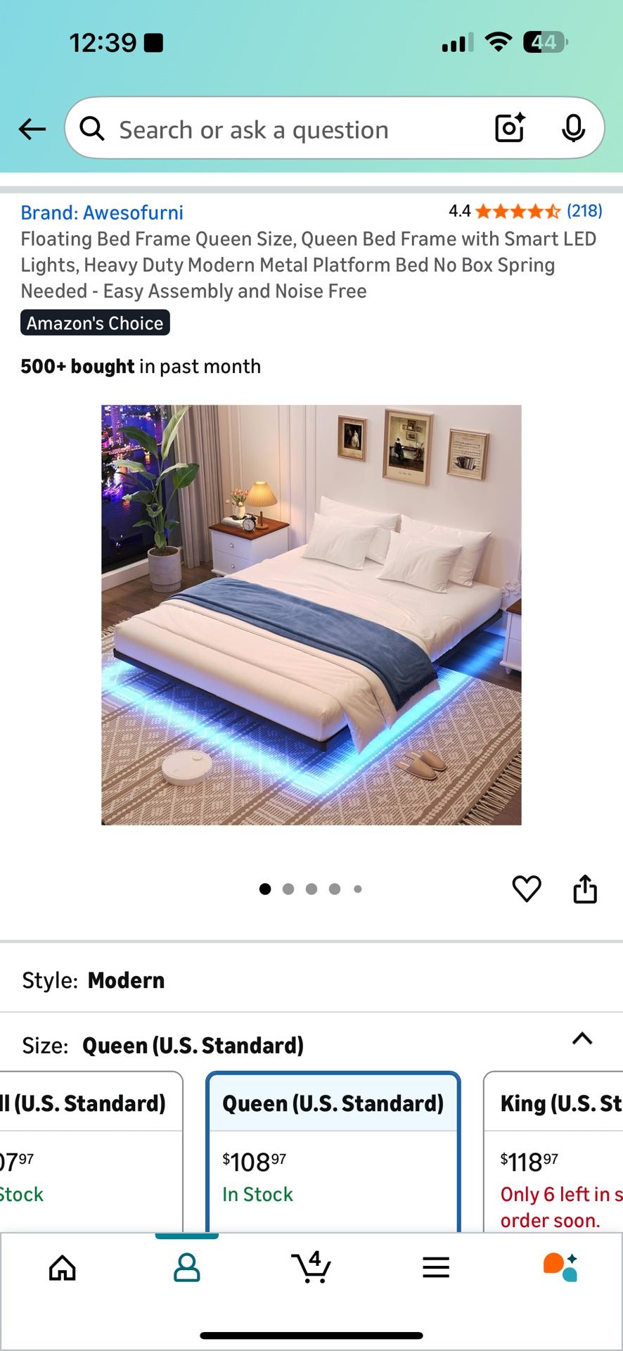 Floating Queen Bed Frame