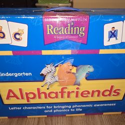 Houghton-Mifflin Alphafriends Kindergarten Cards, Posters, Workbook Kit