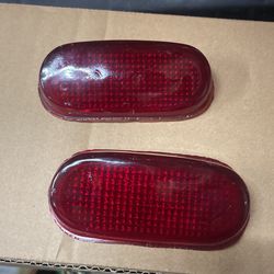 1940 Chevrolet tail lamp lenses glass Pair Vintage