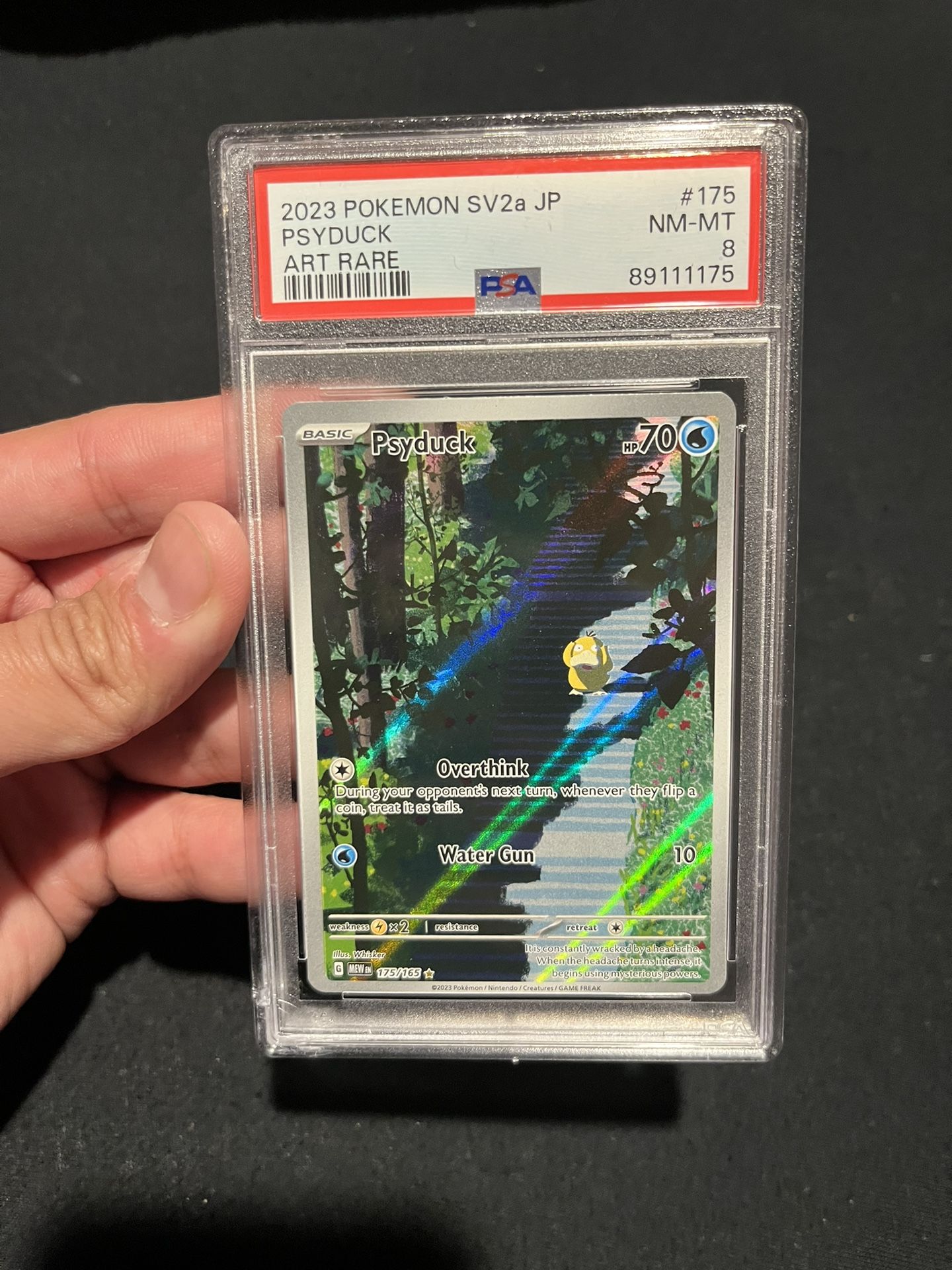 Pokemon 151 Psyduck Full Art Psa Graded Error Label