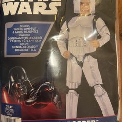 STAR WARS Stormtrooper Padded Jumpsuit Headpiece Costume Toddler 3T-4T *NEW*