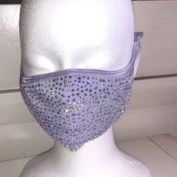 Purple masks Rhinestone Fashion Face Mask