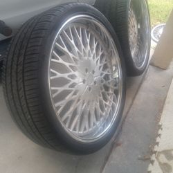 26-in Dub Two-piece Rims And Tires