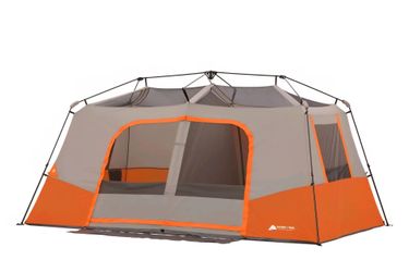 Ozark Trail 11-Person Instant Cabin Tent with Private Room, 3-Room Family Camping Tent with Awning