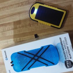 Bluetooth Water Proof Speaker And Solar Power Bank Charger