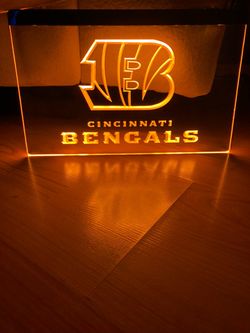 CINCINNATI BENGALS LED NEON LIGHT SIGN 8x12