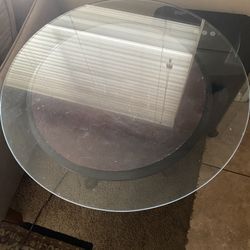Circular Piece Of Glass For Table Top, Etc. 30”x30”