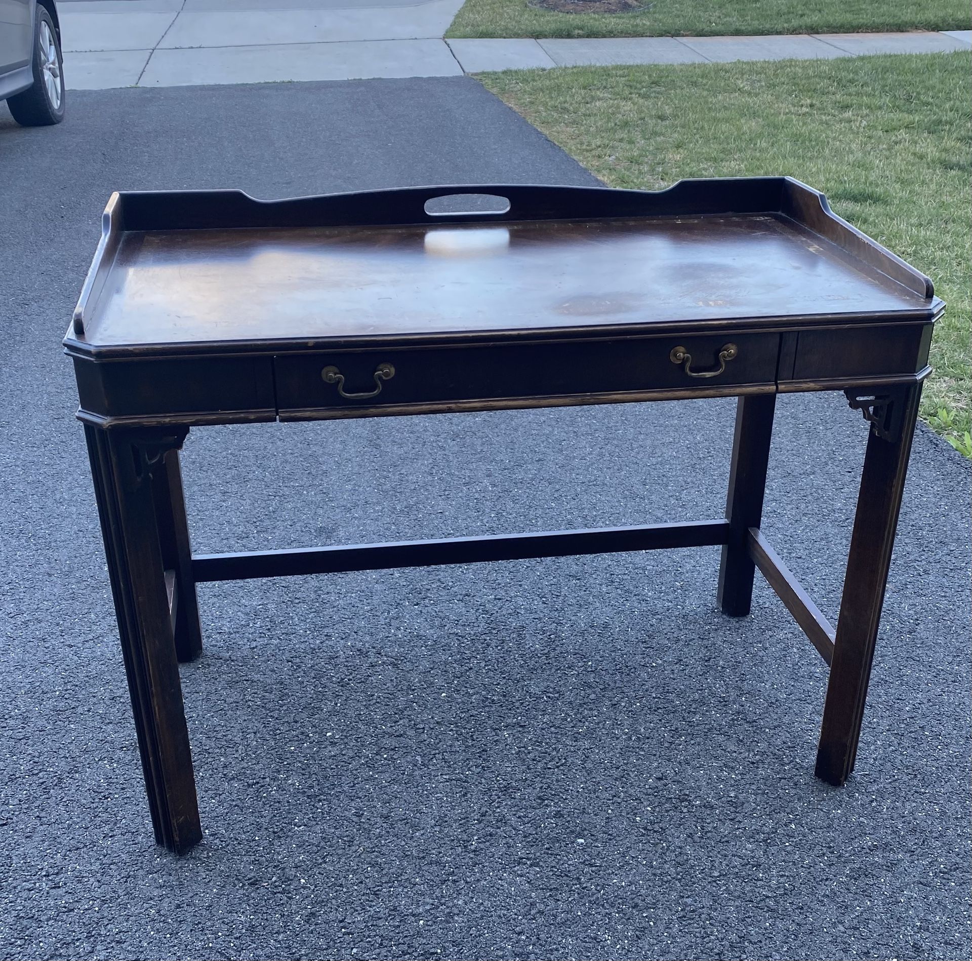 Late 20th Century Lane Altavista Chinese Chippendale Writing Desk