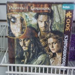 Buffalo Games Pirates of the Caribbean Photomosaics jigsaw puzzle. 