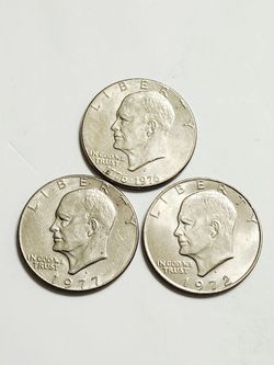 Old One Dollar Coins / Monedas Antiguas De Un Dollar