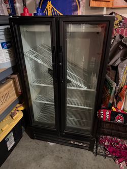 True Double Glass Door Commercial Refrigerator