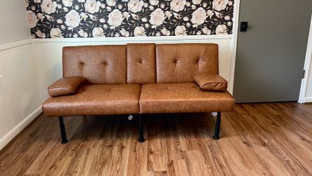 Brand New Brown Convertible Futon Sofa Bed