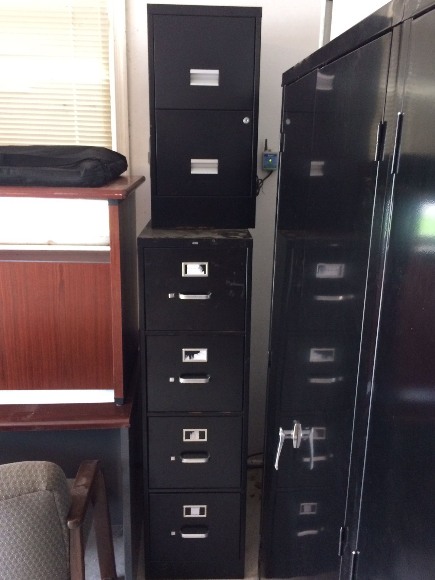 Steel file cabinets