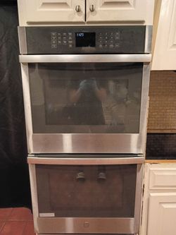 GE double wall oven and range
