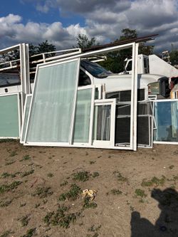 Vinyl sliding door