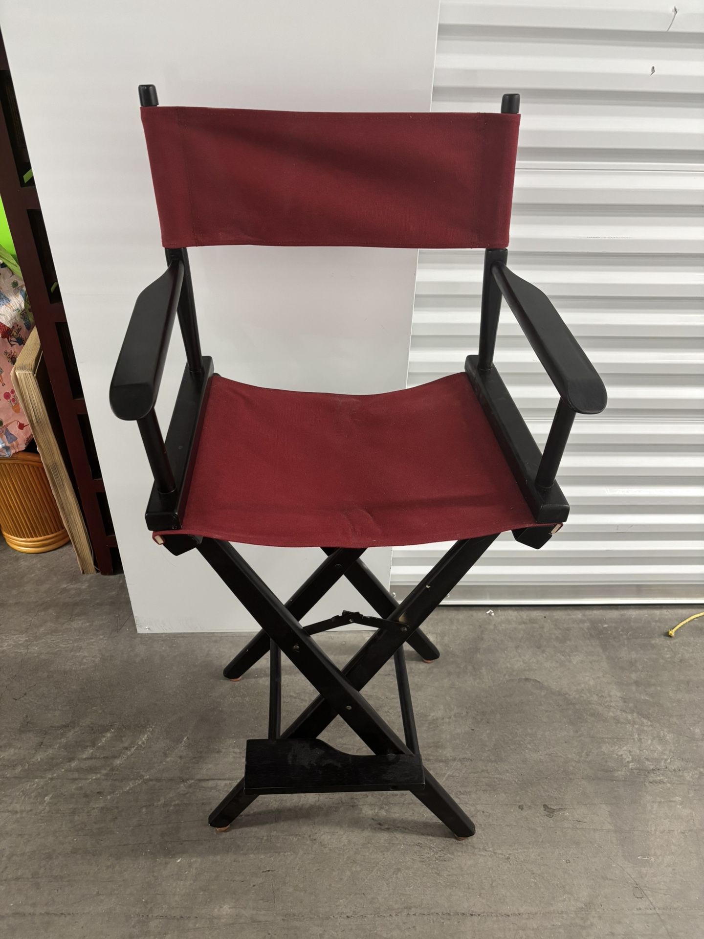 Vintage Pier Imports Red Black Director's Chair
