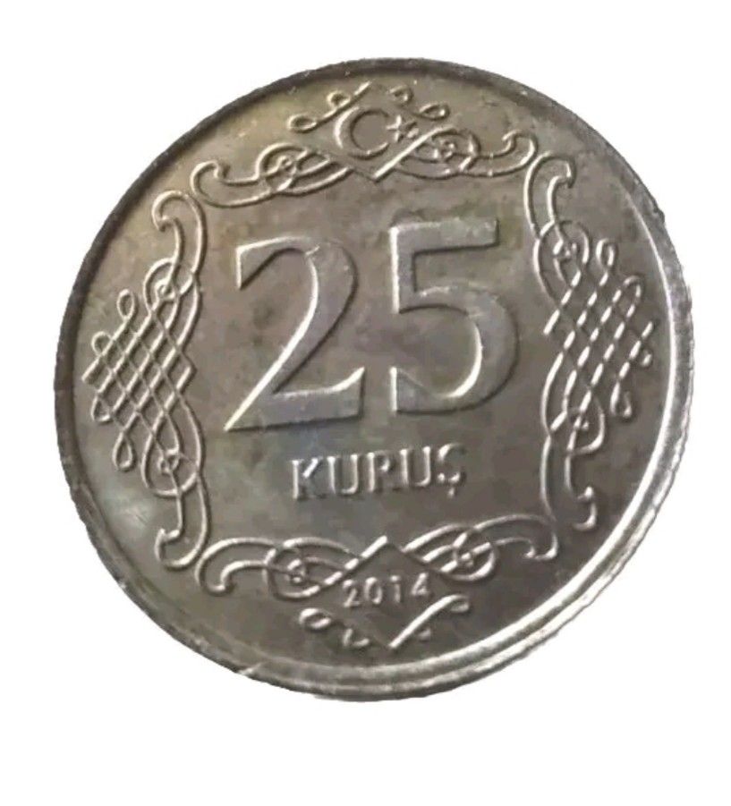 25 Kurus Turkish Coin 2014