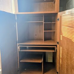 Armoire Computer Desk and Cabinet