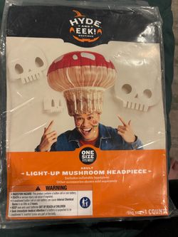 Inflatable Mushroom Light-up Headpiece - New
