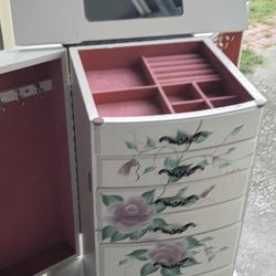 BEAUTIFUL JEWELRY BOX ARMOIRE 40 "/17" 