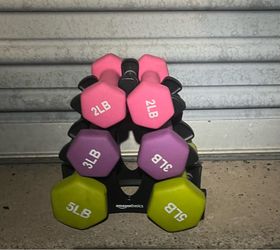 Weight set with stand