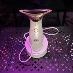 Red Light Neck Face Massager, Facial Massager with Hot & Cold Modes for Skin Care, Vibration for Skin Tightening and Rejuvenation（