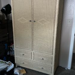 Large Wicker Cabinet
