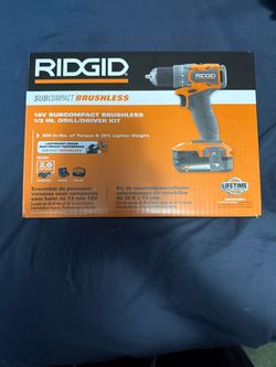 RIDGID 18V SubCompact Brushless Cordless Drill/Driver Kit with 2 Ah Battery and Charger