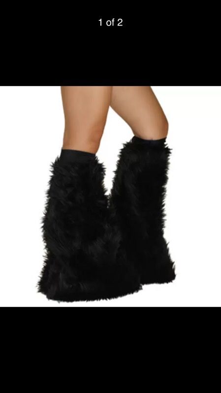 Halloween costume tutu skirt lingerie tulle leg warmer fluffy furry