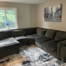 Dark Gray Sectional Sofa for Sale 