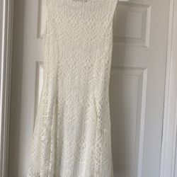 Subtle Lace White Graduation/ Wedding  Dress NEW