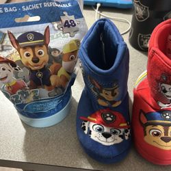 paw patrol puzzle and slippers 7/8 c