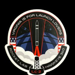 Sticker ROCKET LAB 33-VIRGINIA Launch LOVERS-ELECTRON-HawkEye 360-LC-2, US-MISSION I have 4 stickers one for $5 each. T-180