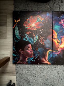 Colorful Afrocentric Canvas Wall Art Print
