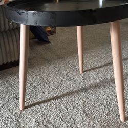 Wooden Leg Side Table 