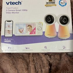NEW VTECH RM5856-2HD FIXED POSITION 2 CAMERA SMART 1080p VIDEO MONITOR 