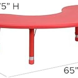 Flash Furniture Red Half-round Kid's Play Table