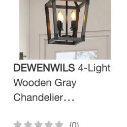 4_light Wooden Gray Chandelier Farmhouse Dining Room. Kitchen Pendant Light New In The Box $20 For Each 