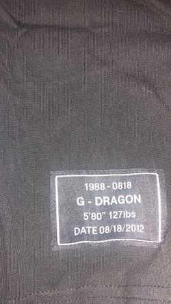 Official G-Dragon 'ONE OF A KIND' shirt K-POP