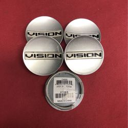 VISION Silver Rim Center Caps.