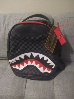 Sprayground Shark Mouth Checkered Backpack