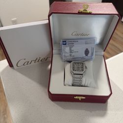 Cartier Santos Moissanite Watch